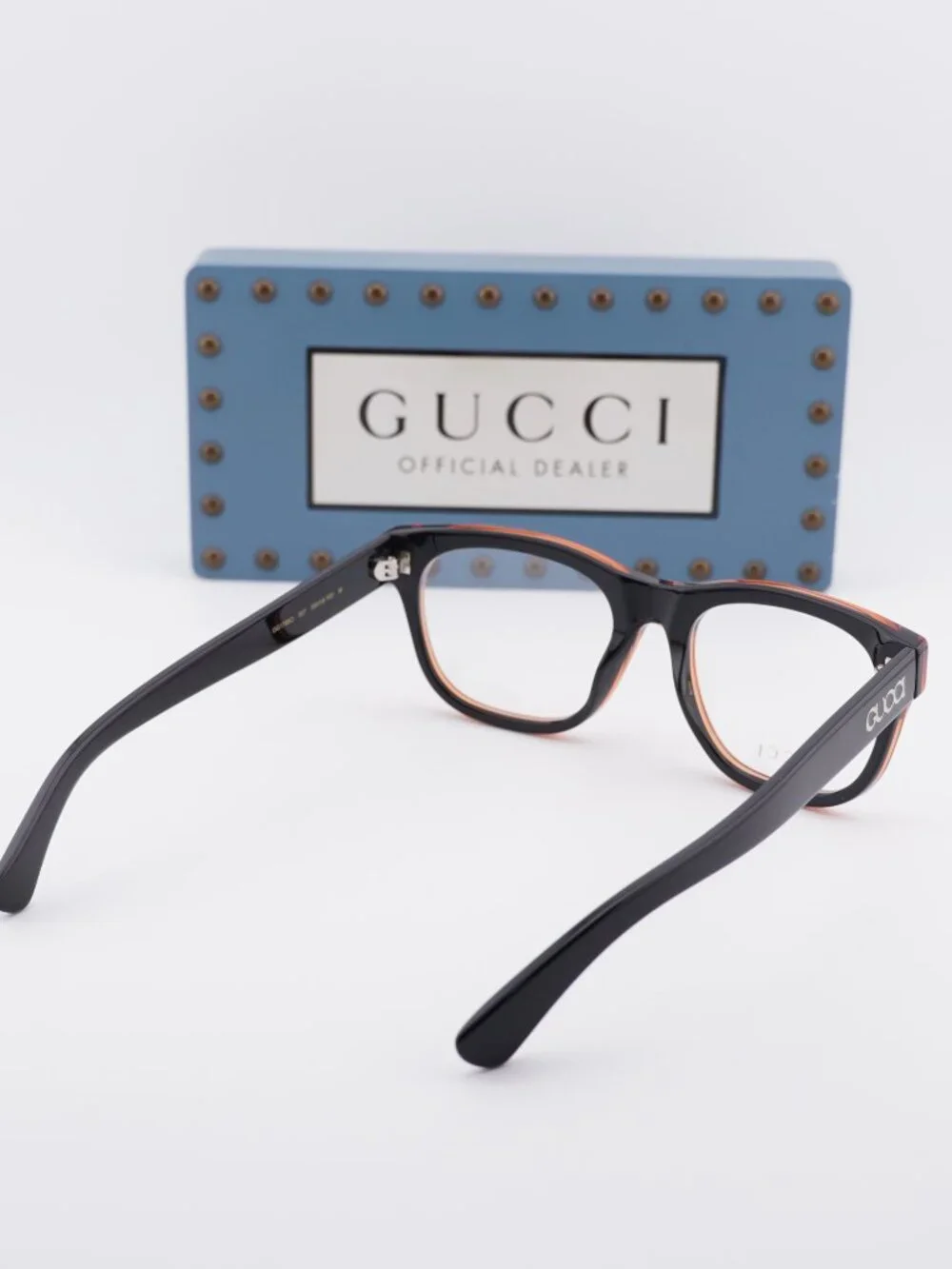 Gucci GG1796O 007 Square Eyeglasses - Black/Red 55mm